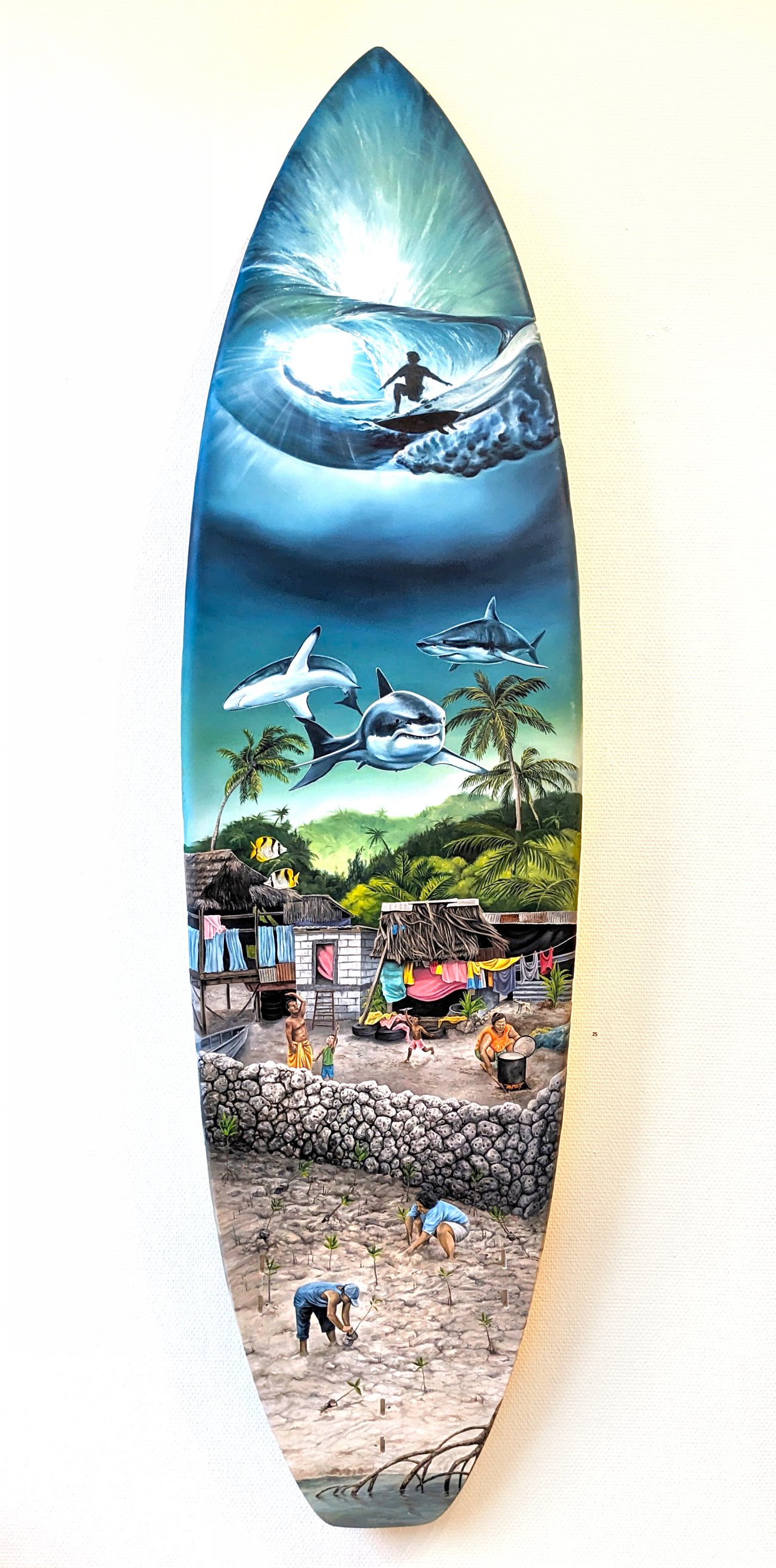 Painted Surfboard Marlou Jaspers Art
